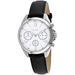 Watch strap Fossil BQ3122 Leather Black 16mm